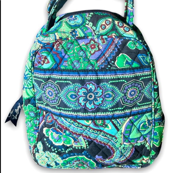Vera Bradley Accessories - Vera Bradley Blue and Green Paisley Design Lunch Bag